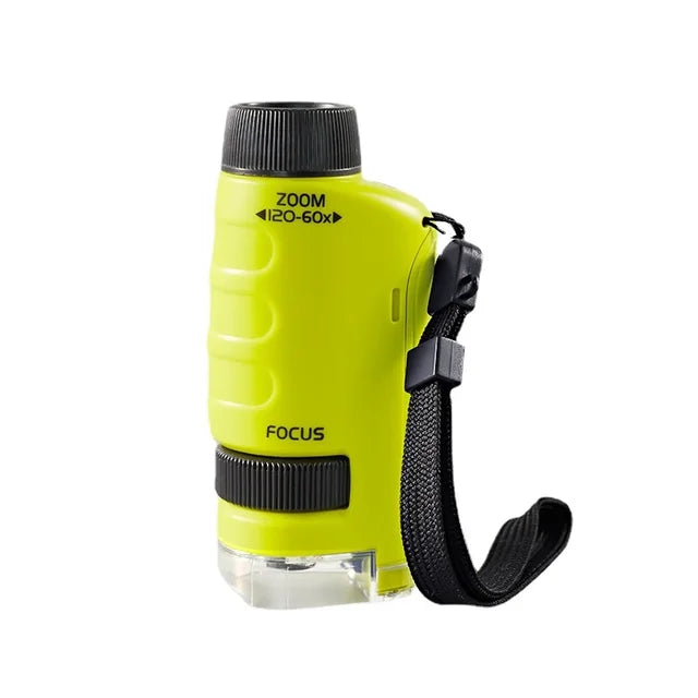 De draagbare kinder Microscoop in de kleur groen.