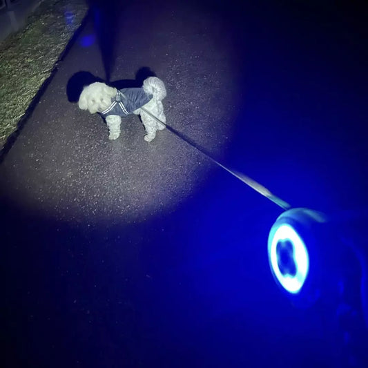 De hondenriem met LED verlichting in de kleur oranje. De riem is 3 meter lang en zorgt voor extra veiligheid tijdens het uitlaten van jouw viervoeter. 