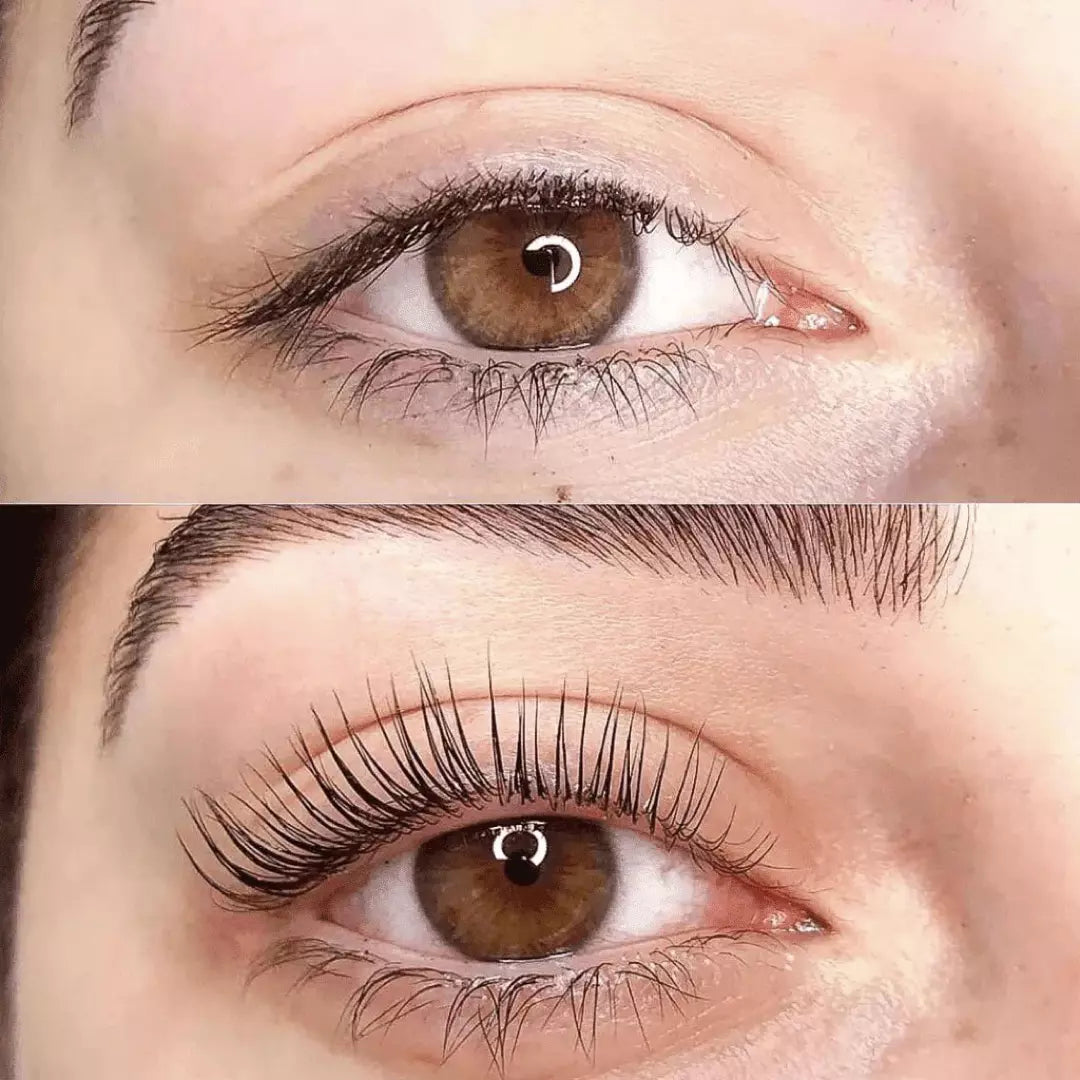 Het voor en na effect van de Judydoll Mascara met Metalen Borsteltje is zichtbaar. De metalen mascara borsteltje heeft gezorgd voor een geweldig resultaat.