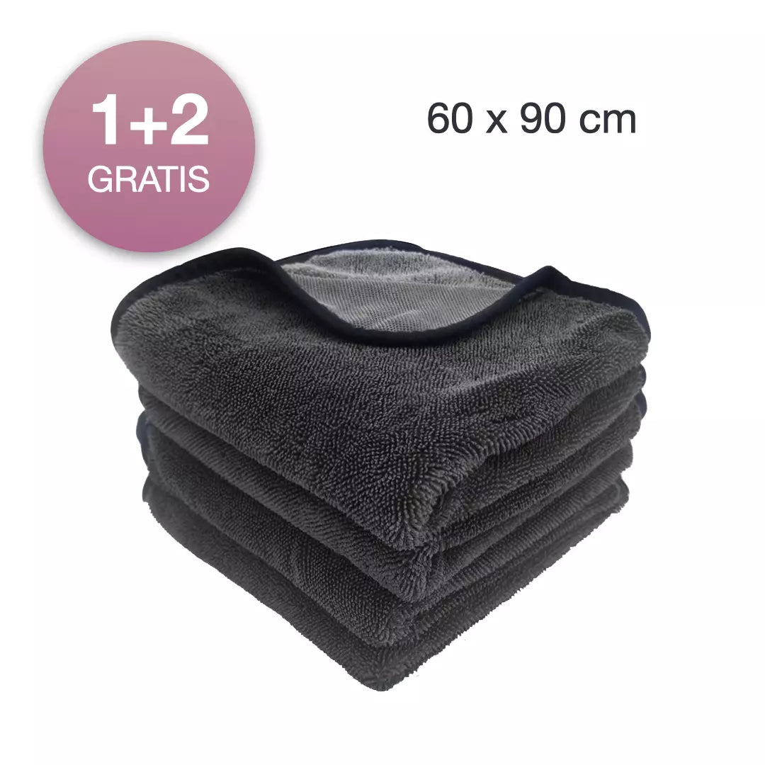 Drie SoftDry droogdoeken in de maat 60x90 cm.